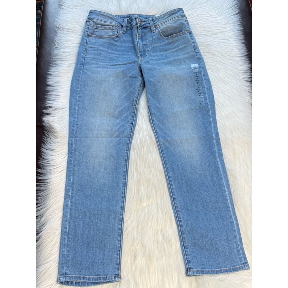 American Eagle Bright Blue Skinny Mid Rise Jeans